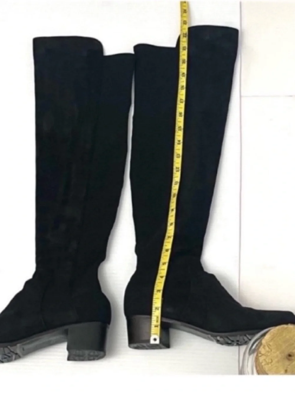 Stuart Weitzman Black Over-the-Knee Suede Boots Size 7.5